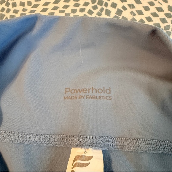 Fabletics | Blue Leggings with Signature Reflective White Side Stripe - Picture 7 of 9